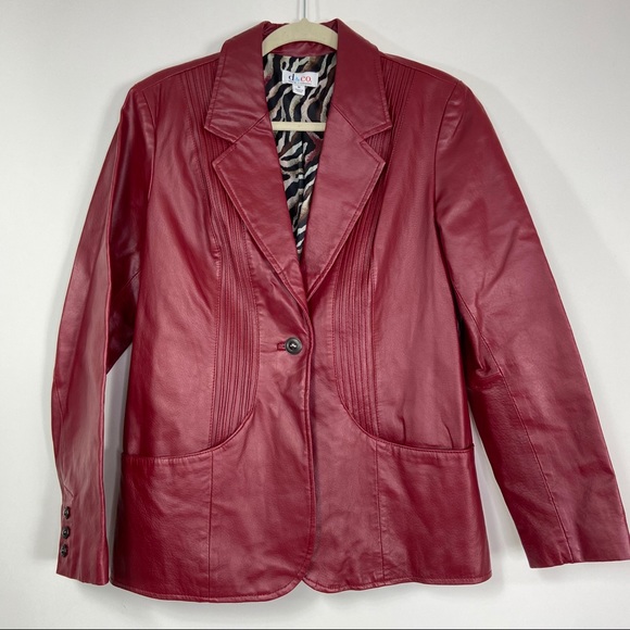 Denim&Co Jackets & Blazers - D & Co Gorgeous red leather jacket. Size Medium